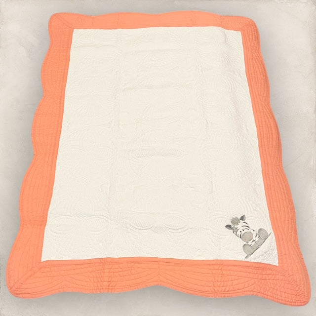 Patched Zebra Heirloom Quilt Set in Coral - (2 pcs)