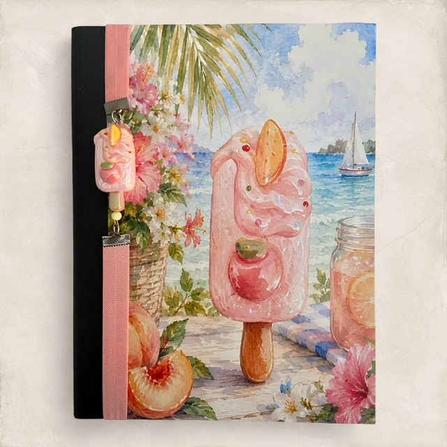 Peach Ice Cream - Composition Notebook and Book Band (full size)