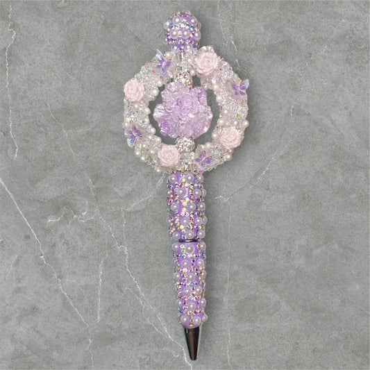 Pearls, Rose & Butterflies Beaded Pen, Oh My!