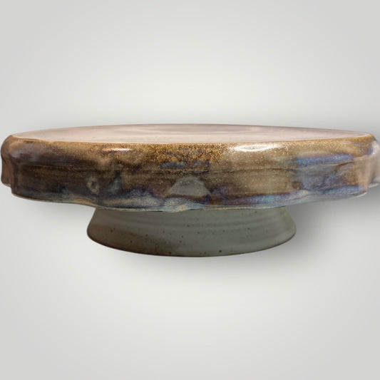 Pedestal B - Ivory Linen - Fingerprint Pottery