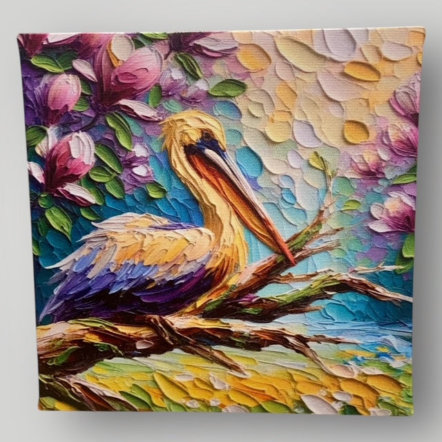 Perched Among the Blossoms - Canvas Print