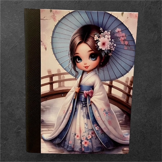 Petals & Parasol (Blue) - Mini Composition Book