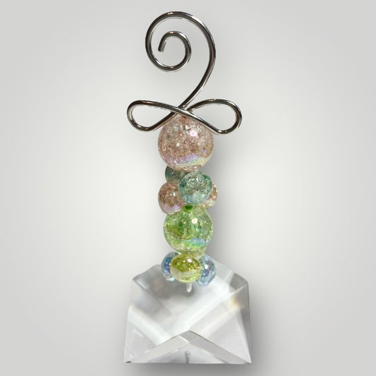 Photo-Memo Holder - Beaded - Pastel Crackle