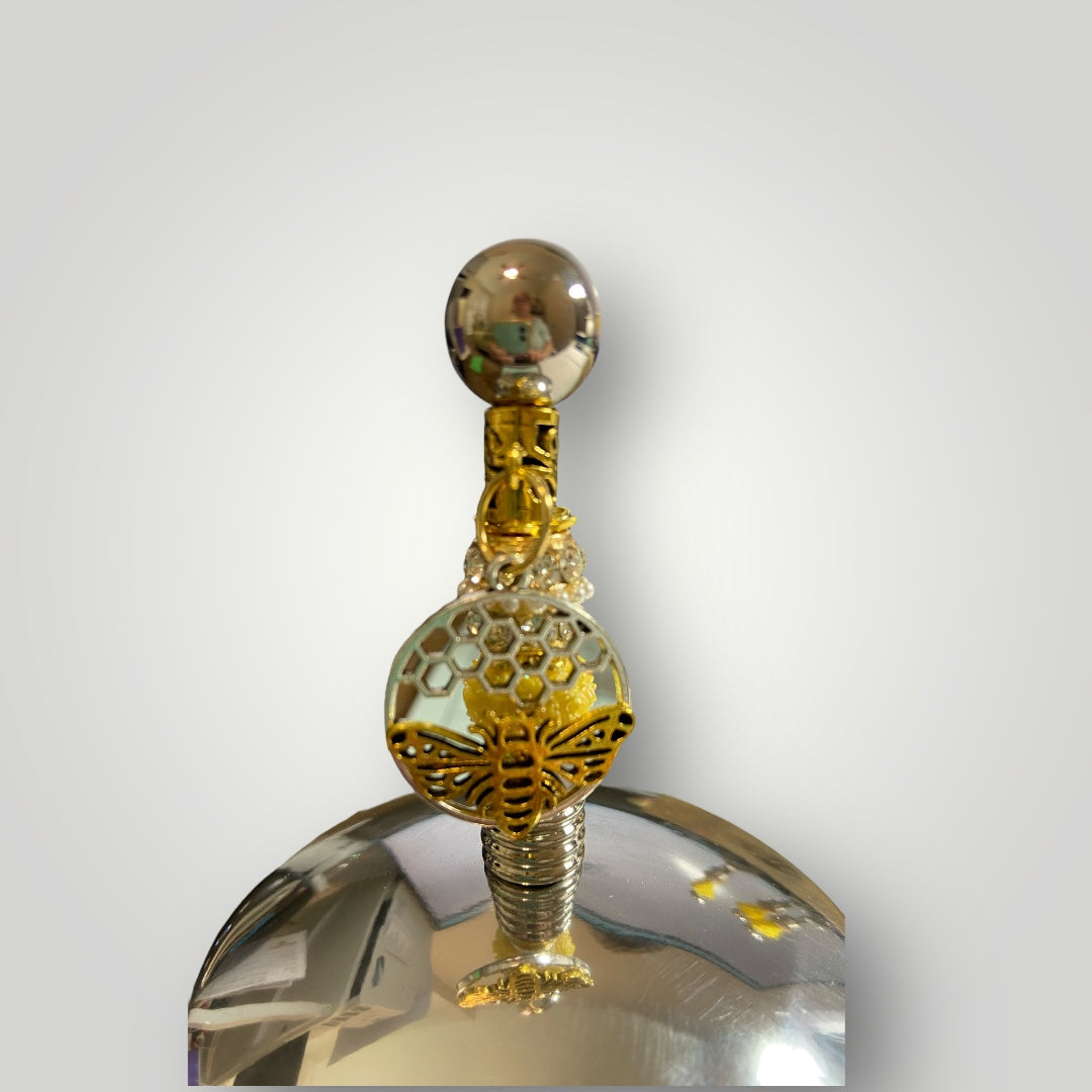 Trinket Bowl with Lid - Honey Bee - Beaded