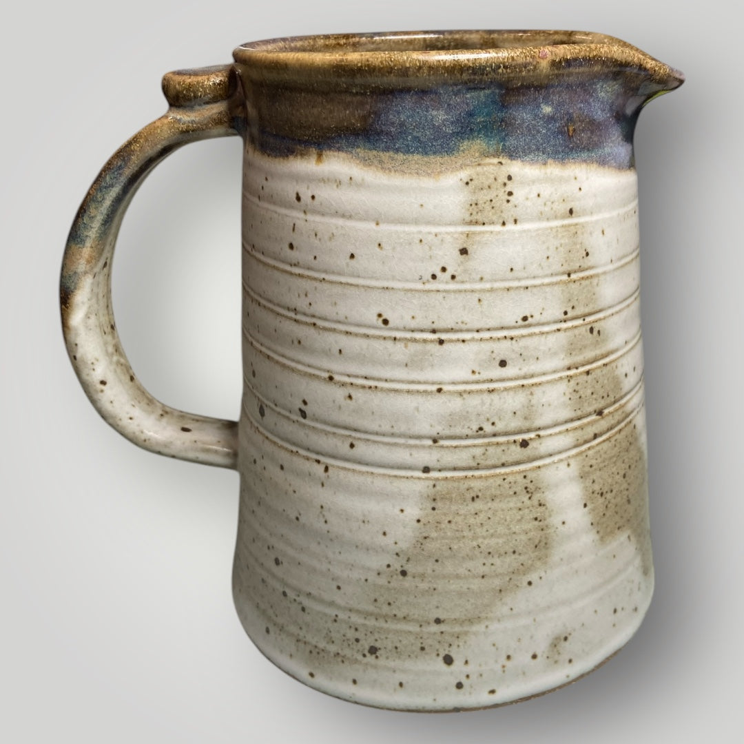 Pitcher 2 - Ivory Linen - Fingerprint Pottery