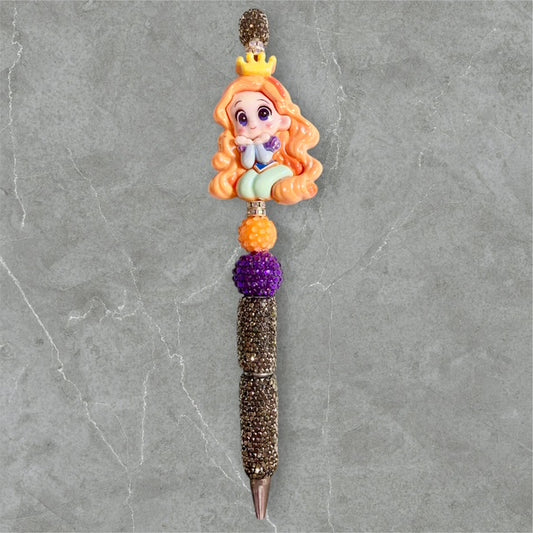 Pretty Crowned Princess Beaded Pen