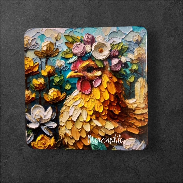 Pretty poultry magnet