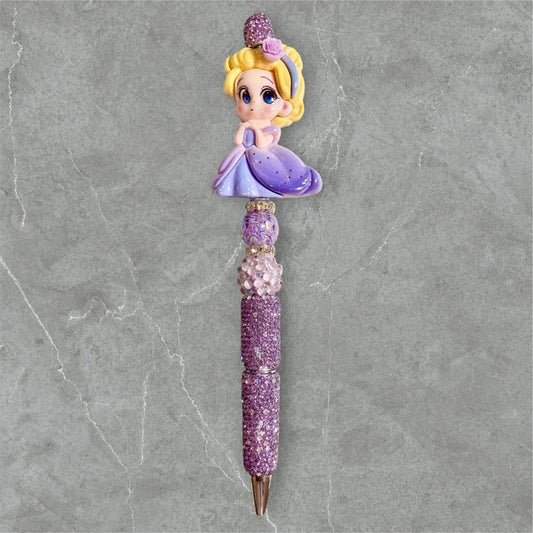 Pretty Princess in Purple Beaded Pen