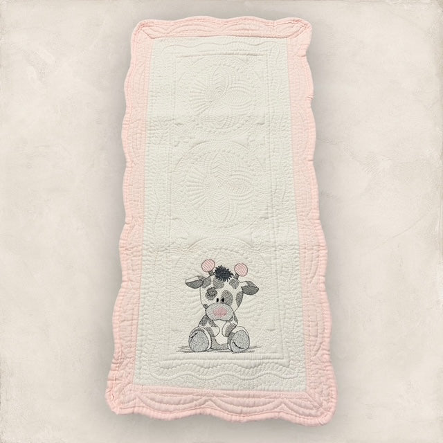 Ragged Giraffe Heirloom Quilt Set in Pale Pink - (3 pcs)