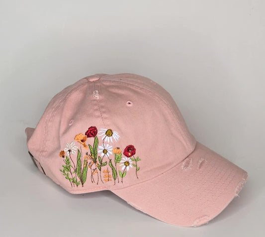 Meadow Bloom- Baseball Hat Rose
