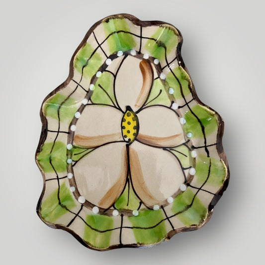 Ruffle Formed Magnolia Tray #2 - Heartfelt Traditions Pottery