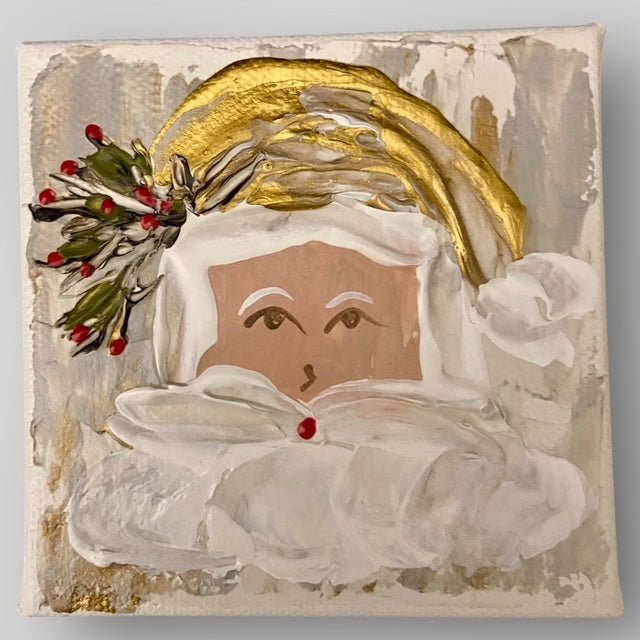 Santa with Gold Hat - Gospel Art Canvas