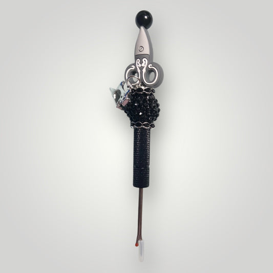 Seam Ripper - Beaded with Charm - Black-Black&Gray
