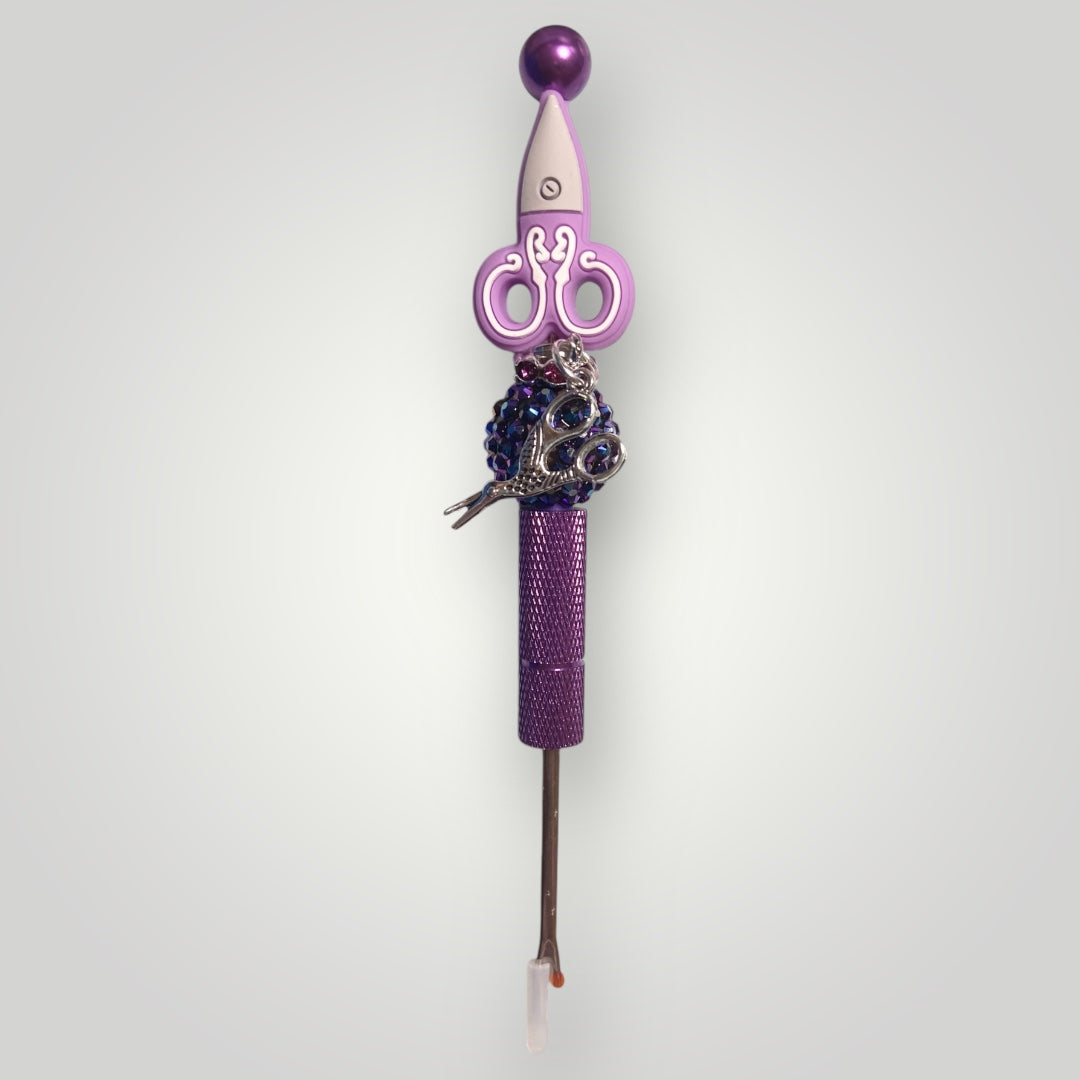Seam Ripper - Beaded with Charm - Purple-Dark Purple