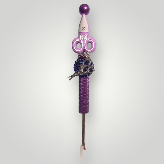 Seam Ripper - Beaded with Charm - Purple-Dark Purple