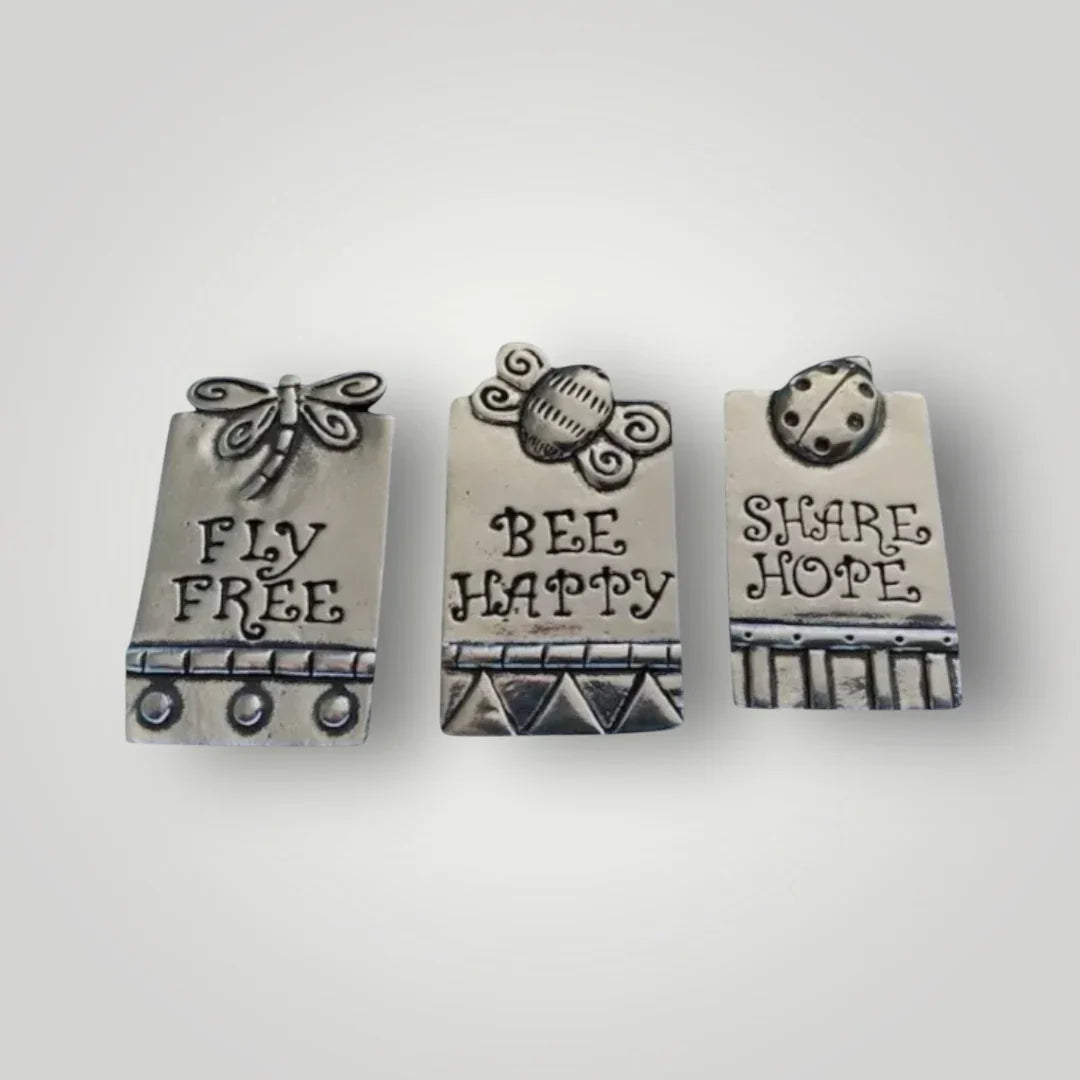 Pewter Share Hope magnets set of three with inspirational words