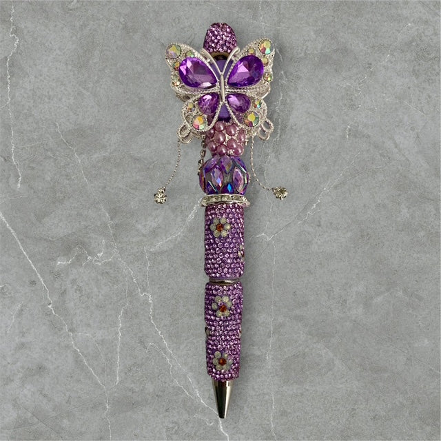 Shimmering in Purple - Beaded Pen