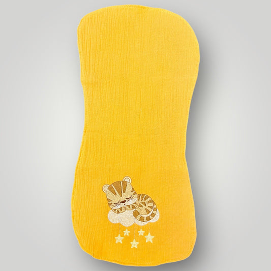 Sleeping Tiger Cub with Stars on Cloud - Burp Cloth