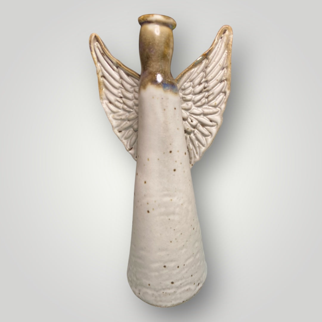 Small Angel - Ivory Linen - Fingerprint Pottery