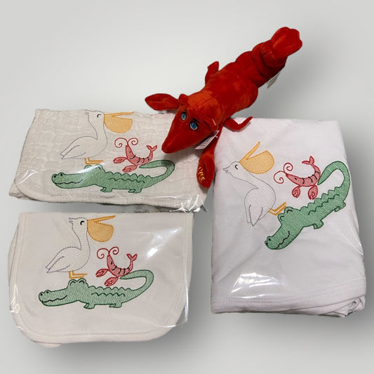 Stacked Trio with Crawfish Plush- (4 pcs)