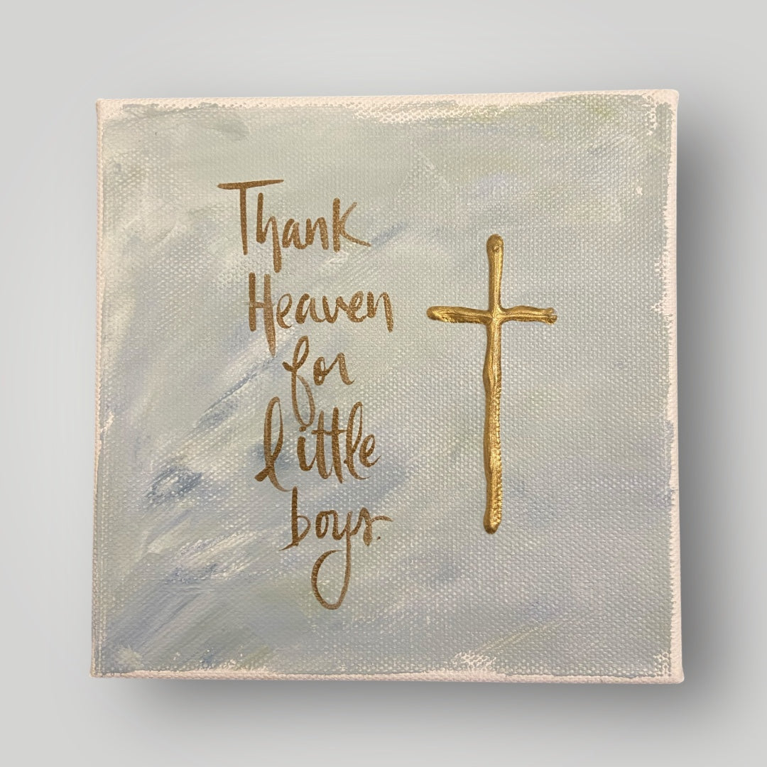 Thank Heaven for Little Boys I - Gospel Art Canvas
