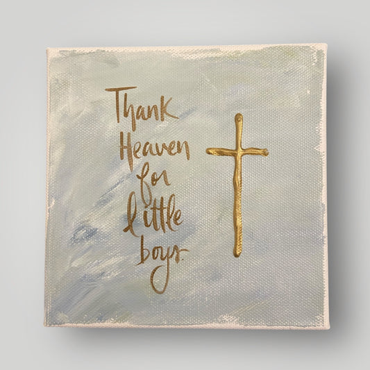 Thank Heaven for Little Boys I - Gospel Art Canvas