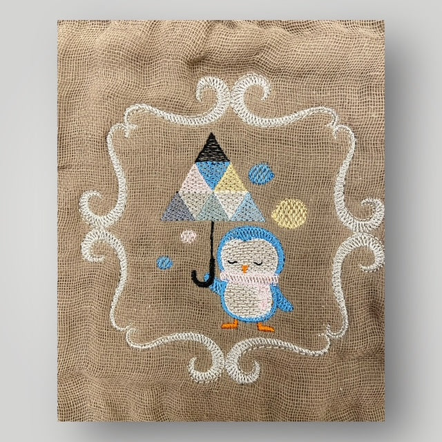 Boho Bib - Penelope Penguin with Umbrella - Bib