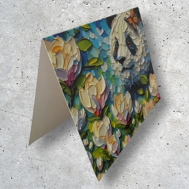 The Panda & The Flutter - Magnolia Collection #3 - Note Card