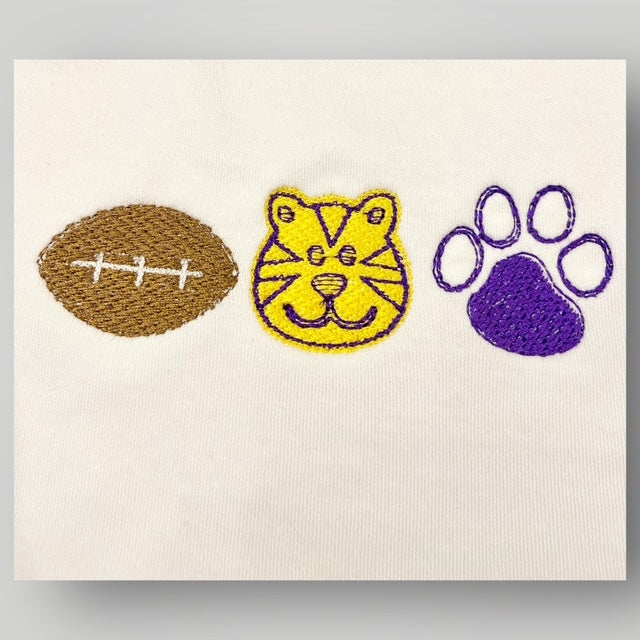 Tiger Football Paw Trio - Bib