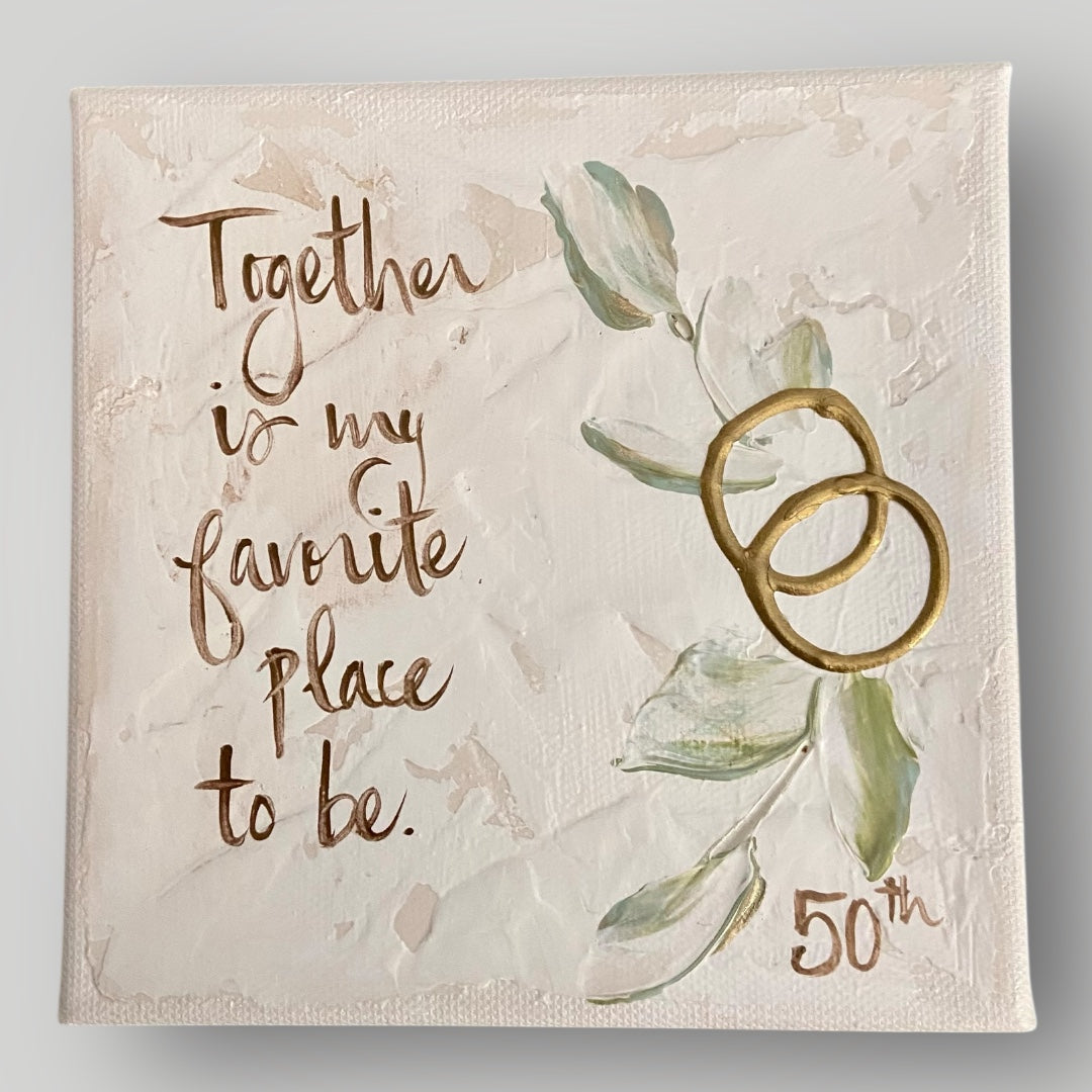 Together is My Favorite Place to Be - 50th Wedding Anniversary - Gospel Art Canvas