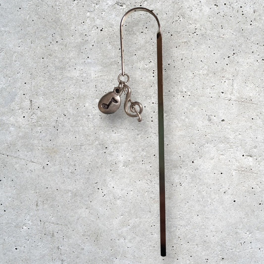 Treble Clef & Music Note Pewter Bookmark - BM-10
