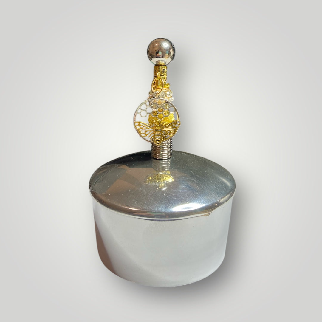 Trinket Bowl with Lid - Honey Bee - Beaded