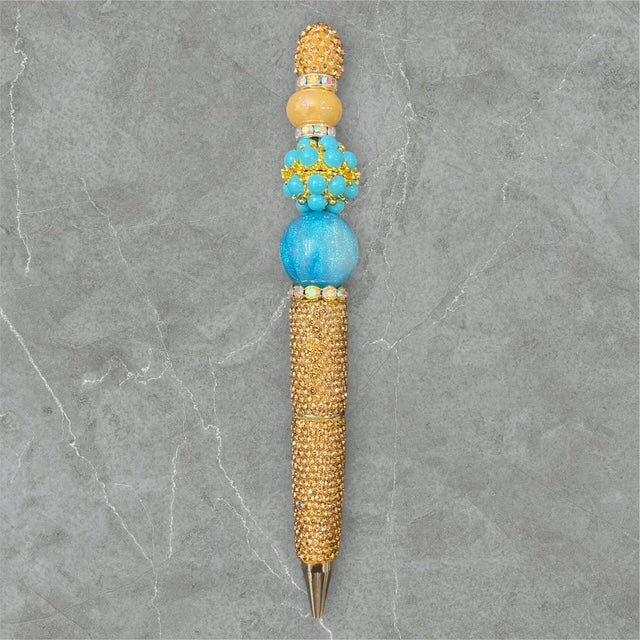 Turquoise Luxe Beaded Pen