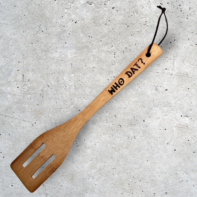 Who Dat Fan Inspired Bamboo Utensil