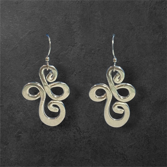 Woodstock Earrings - Pewter - JER416