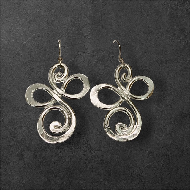 Woodstock Earrings - Pewter - JER401