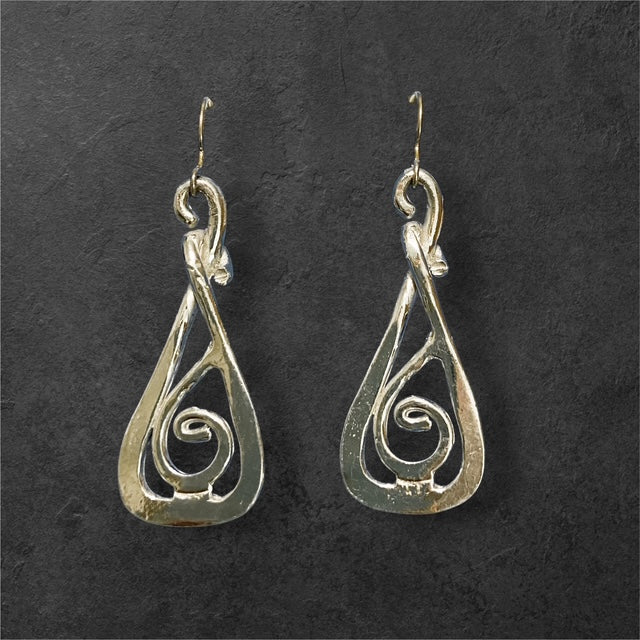 Woodstock Earrings - Pewter - JER427