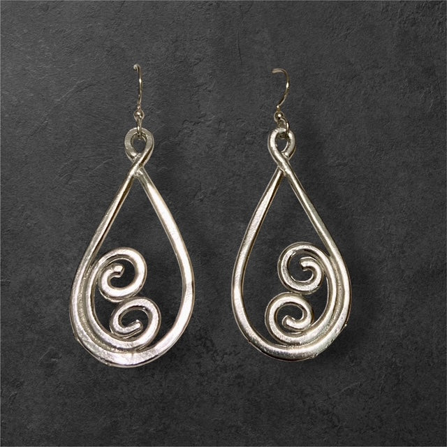 Woodstock Earrings - Pewter - JER572