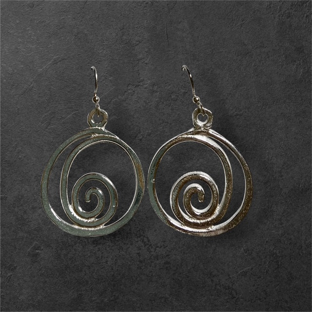 Woodstock Earrings - Pewter - JER573