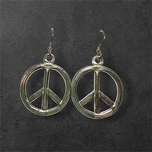 Woodstock Earrings - Pewter - JER574