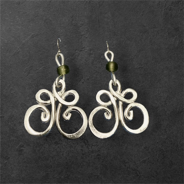 Woodstock Earrings - Pewter - JER417G