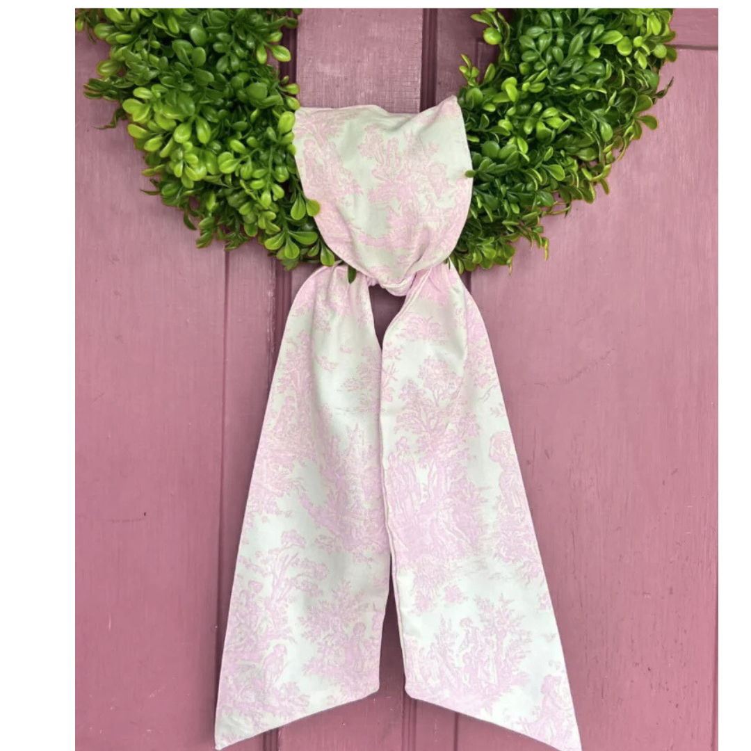 Whispers of Rose- Toile Wreath Sash