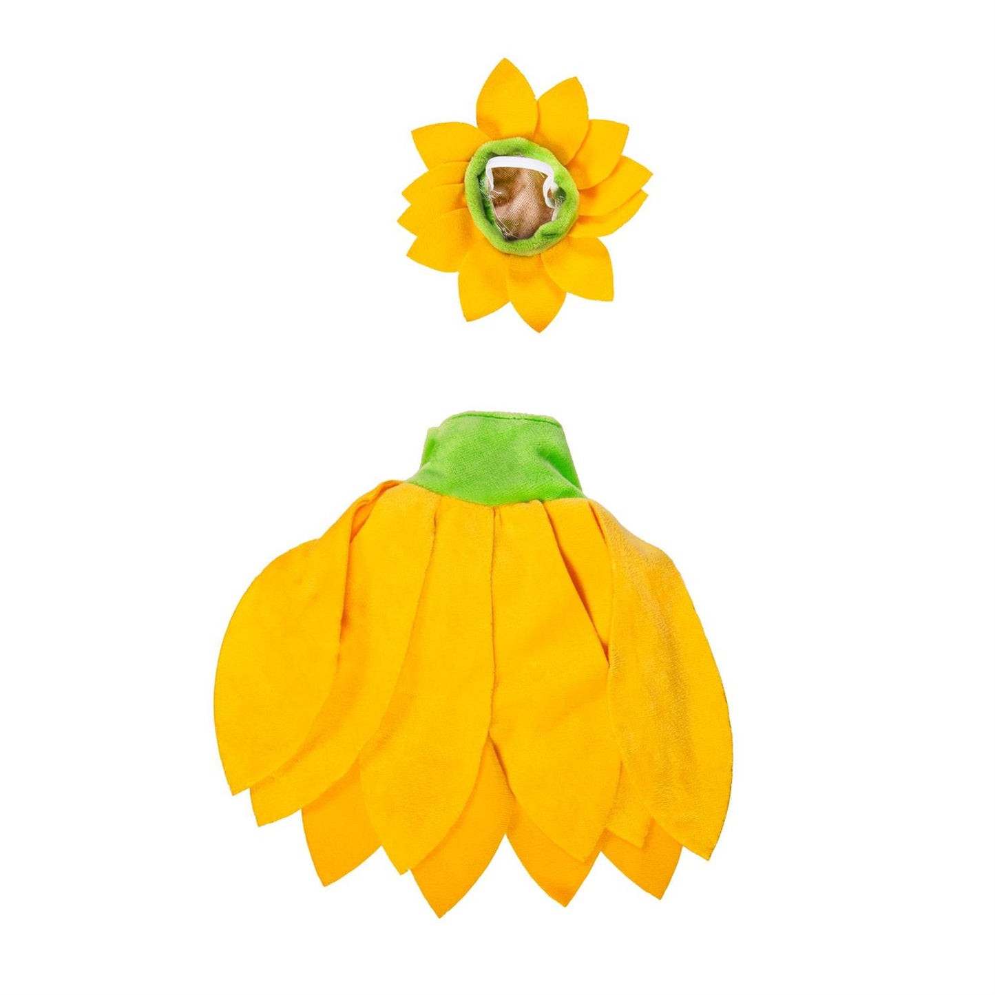 Porch goose sunflower outfit shown from front angle