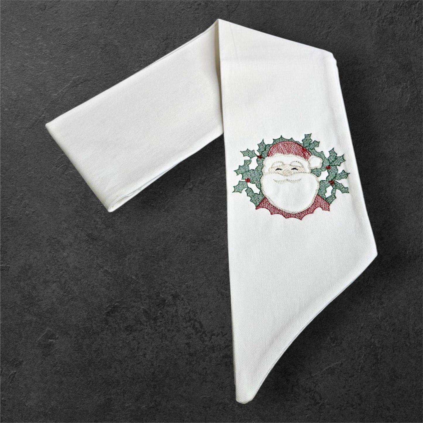 Yuletide Santa wreath sash from The Manor Collection