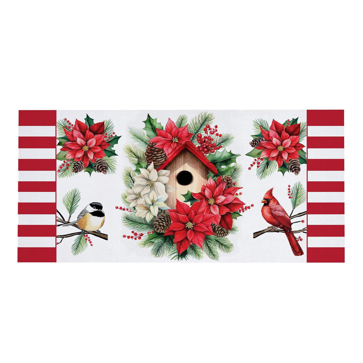 Poinsettia Birdhouse Switch Mat Insert