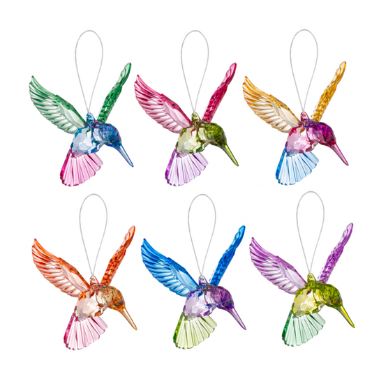 Acrylic Hummingbird Ornament – Whimsical Décor for Tree, Car, or Window