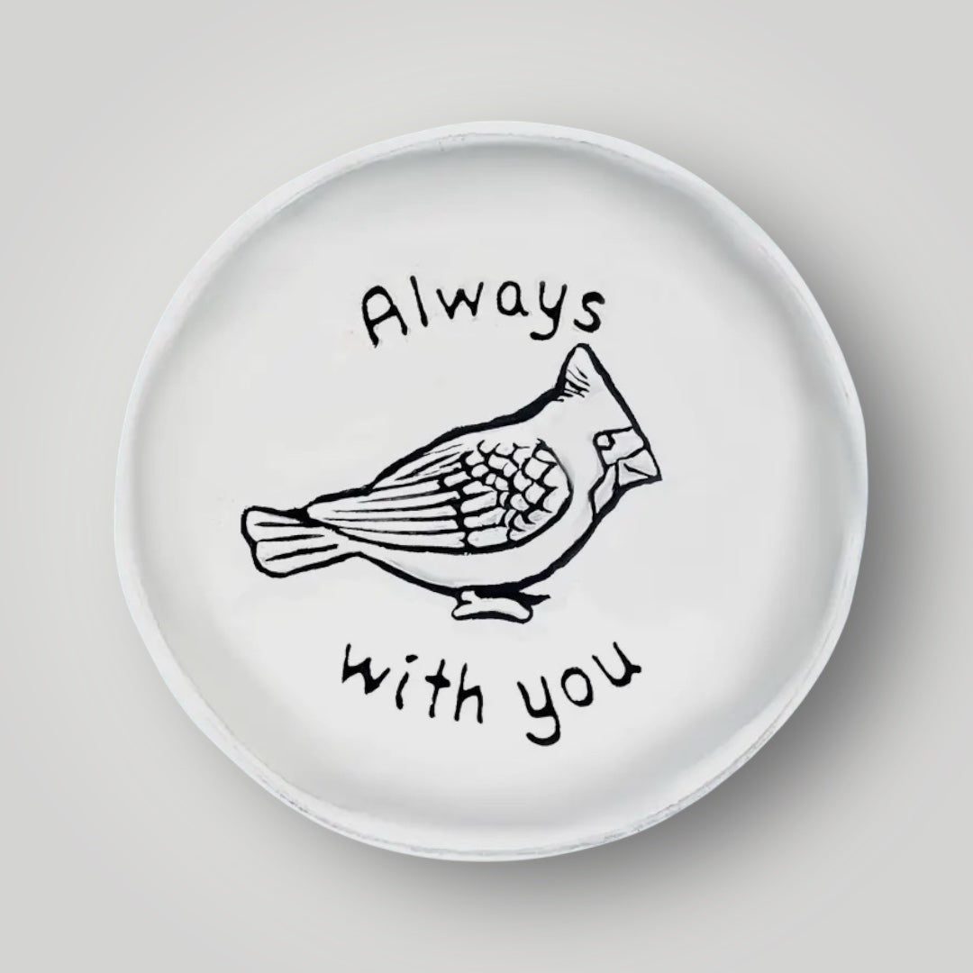 Always With You Cardinal Charm Bowl - Pewter - BWL56