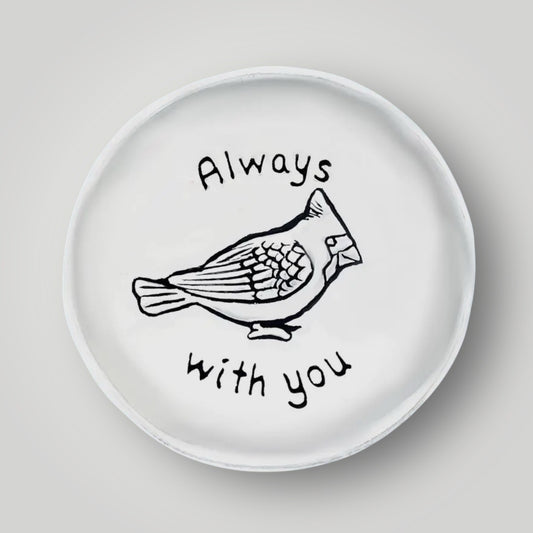 Always With You Cardinal Charm Bowl - Pewter - BWL56