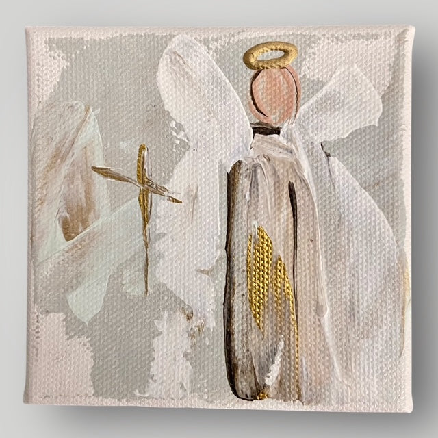 Angel - Gray - Gospel Art Canvas