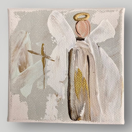 Angel - Gray - Gospel Art Canvas
